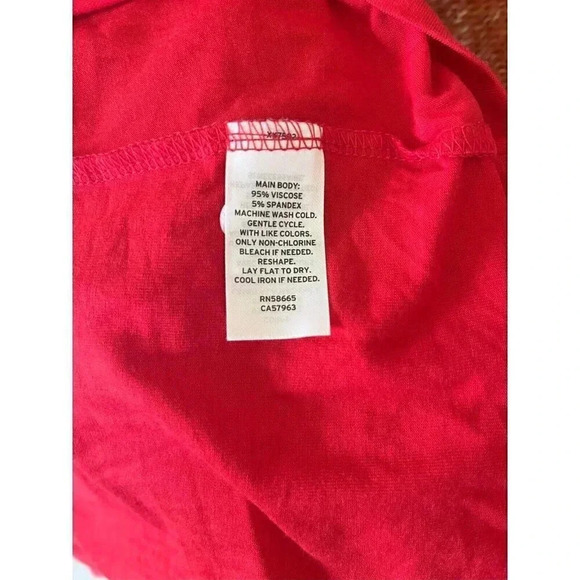 CASLON SLEEVELESS RED MAXI DRESS SIDE SLIT SIZE M NWT - Picture 5 of 5